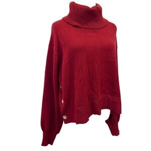 LUCYSWHIMS The Drop Plum Turtleneck Sweater Top Shirt  Women's XXL 2XL